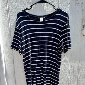 H&M Blue White Striped Dress